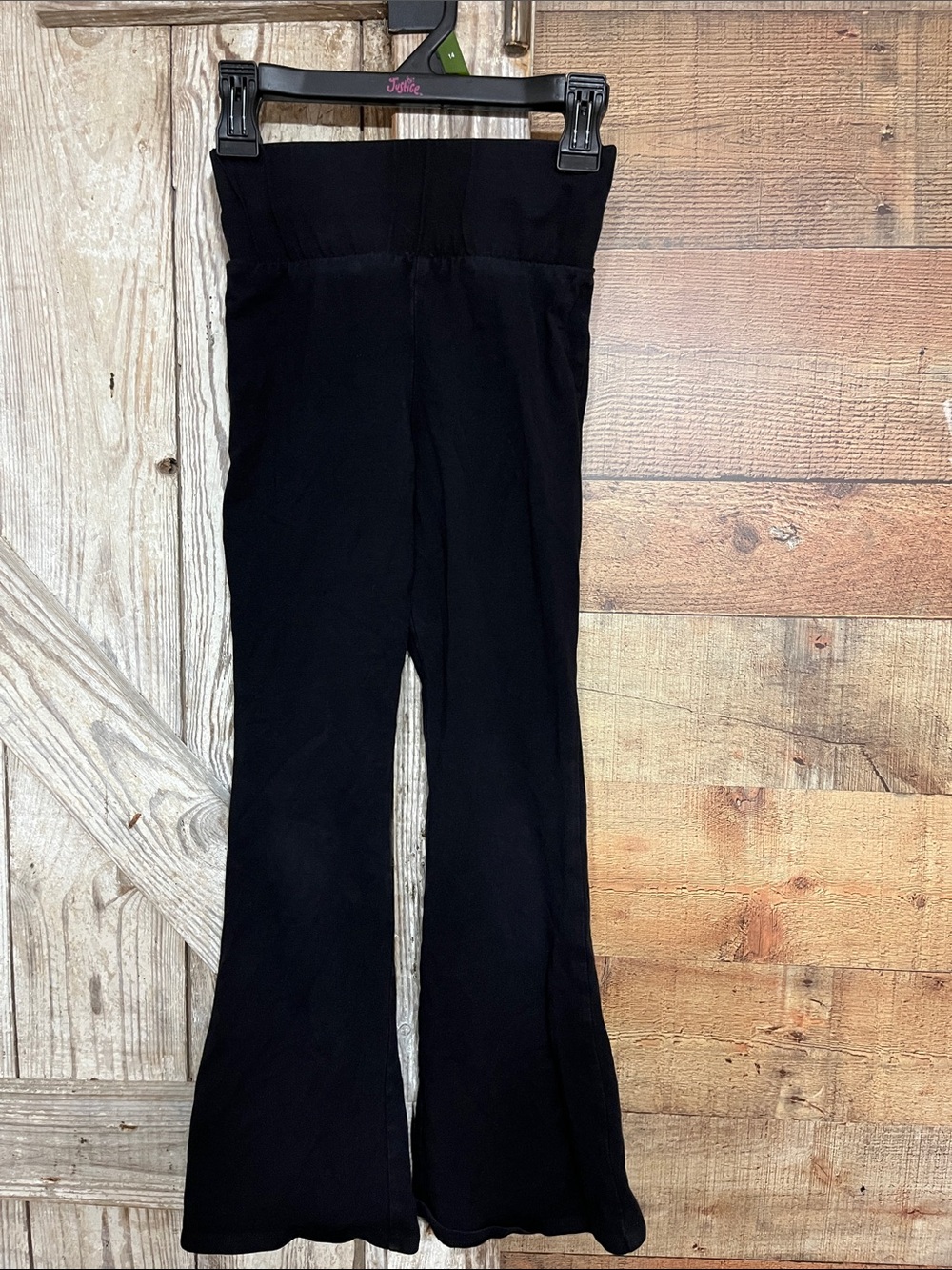 Girls' Black Flared Leggings